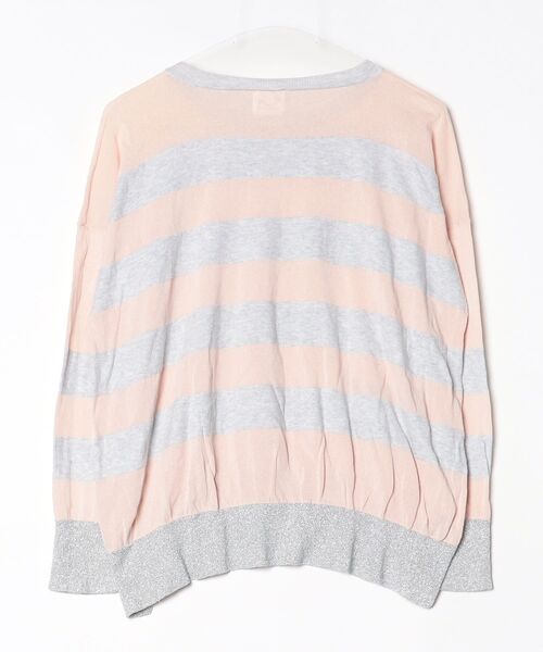 「cat's TSUMORI CHISATO」 ボーダー柄長袖ニット 2 ピンク レディース_画像2
