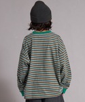tシャツ 「綿100%」先染め マルチボーダー...の詳細画像5
