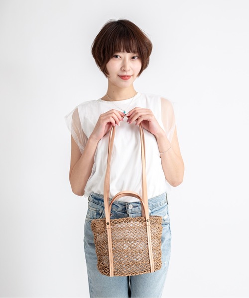 【ベージュ】【WEB限定】【BAGMATI】2WAYショルダーカゴバッグ WEB限定】【BAGMATI】2WAYショルダーカゴバッグ｜OUTLET / アウトレット