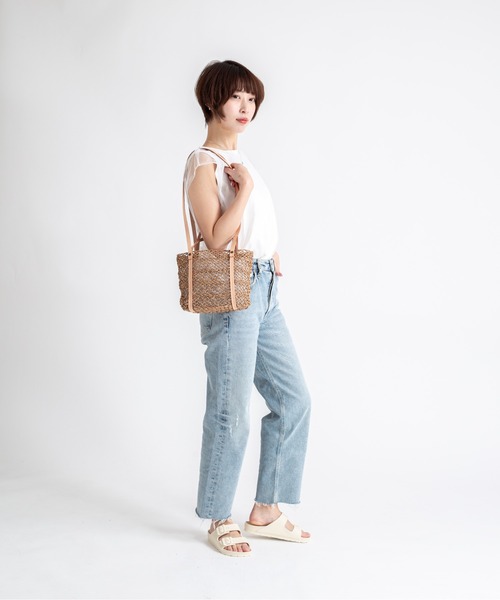【ベージュ】【WEB限定】【BAGMATI】2WAYショルダーカゴバッグ The Bagmati（ザバグマティ） かごバッグ カゴバッグ 「WEB限定