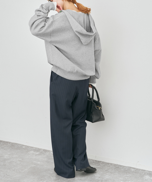 Spick & Span フーディニットプルオーバー Spick＆Span（スピック アンド スパン） ニット セーター コットン