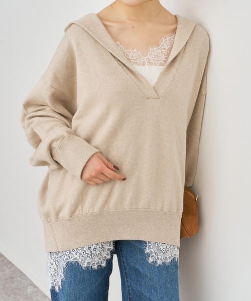 削除★ 最終値下げ★ 新品　SPICK AND SPAN  ニット セーター Spick＆Span（スピック アンド スパン） ニット セーター ルーズニット