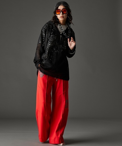 「GEVS.」 イージーパンツ 3L ブラック レディース_画像4