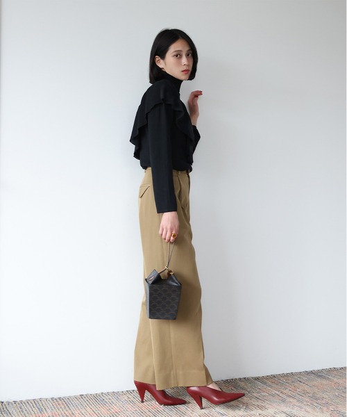 「ELFRANK」 タートルネックニット FREE グリーン レディース_画像9