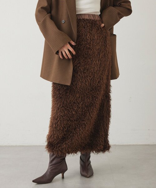 「THE PAUSE」 タイトスカート FREE ブラウン レディース_画像9