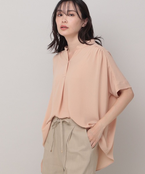 「Elura」 半袖ブラウス LARGE ライトベージュ レディース_画像6