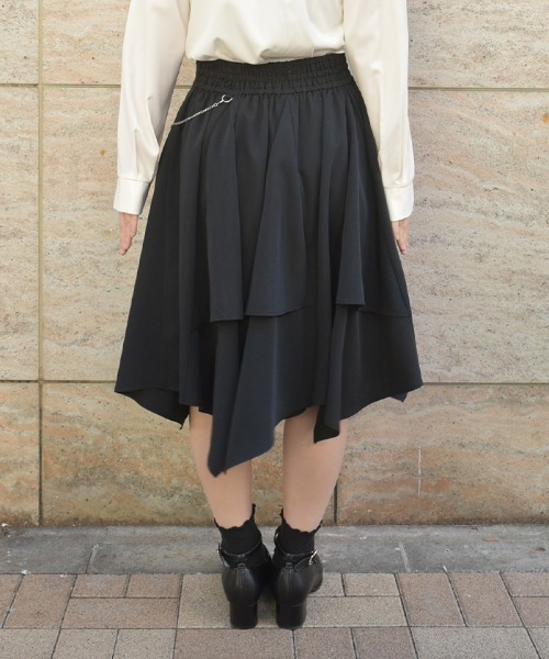 axes femme（アクシーズ ファム） スカート チェーンリボン付イレヘム