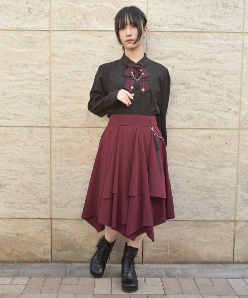 axes femme（アクシーズ ファム） スカート チェーンリボン付イレヘム