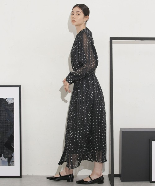 「A PUPIL」 長袖ワンピース S ブラック レディース_画像5