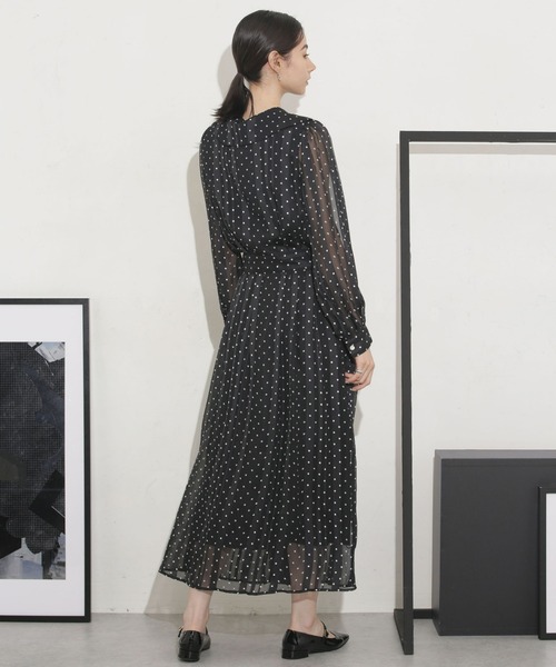 「A PUPIL」 長袖ワンピース S ブラック レディース_画像6