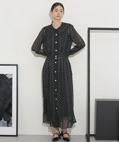 「A PUPIL」 長袖ワンピース S ブラック レディース_画像7