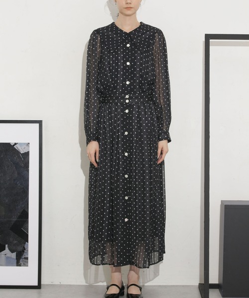 「A PUPIL」 長袖ワンピース S ブラック レディース_画像8