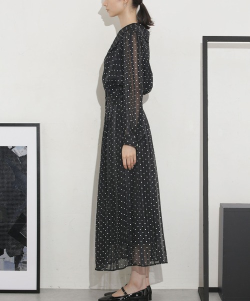 「A PUPIL」 長袖ワンピース S ブラック レディース_画像9