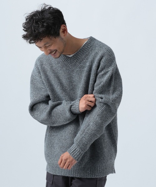「BAYFLOW」 長袖ニット LARGE ブラウン メンズ_画像4