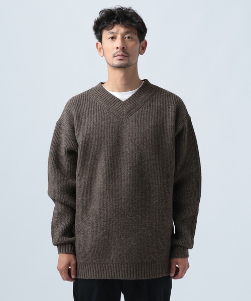 「BAYFLOW」 長袖ニット LARGE ブラウン メンズ_画像5