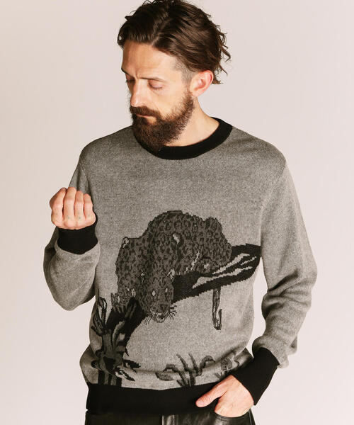 「schott」 長袖ニット L ブラウン メンズの画像