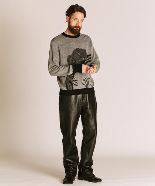 「schott」 長袖ニット L ブラウン メンズの画像