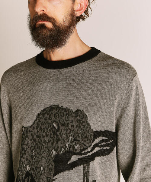 「schott」 長袖ニット L ブラウン メンズの画像