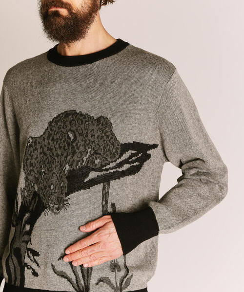 「schott」 長袖ニット L ブラウン メンズの画像