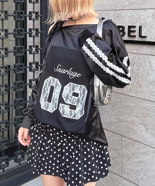SPIRALGIRL（スパイラルガール） tシャツ ワンショルダーナンバリング