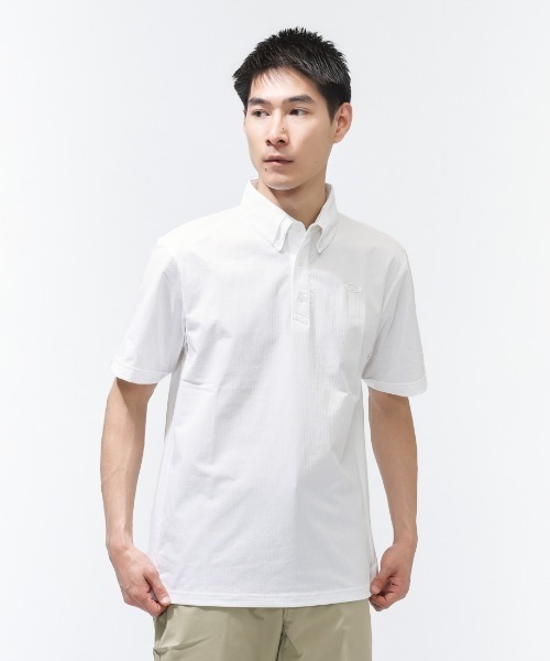 RRL ブラックポロシャツ(^o^)／ OAKLEY（オークリー） ポロシャツ O-SYNC PACK POLO SEERSUCKER 2.0