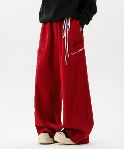 King Gnu スウェットパンツ L 赤 link lot ワイドパンツ スウェットパンツ ジャージ 「26春夏新作