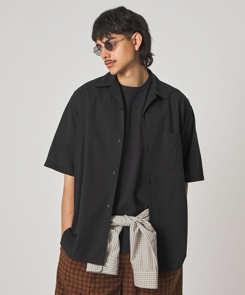 steven alan (e) 厚手 M ウール オープンカラーシャツ ボックス STEVEN ALAN（スティーブンアラン） シャツ コットン/ウール ボイル