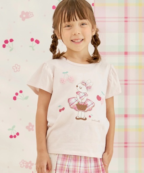 KP tシャツ mimiちゃんアップリケ 半袖Tシャツ キッズ 子供服 女の子