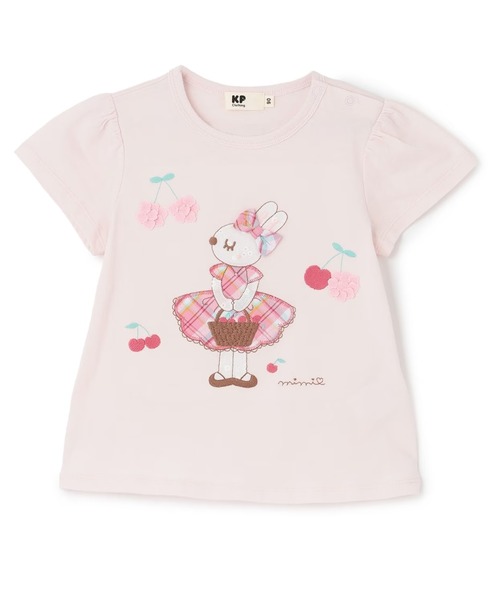 KP tシャツ mimiちゃんアップリケ 半袖Tシャツ キッズ 子供服 女の子