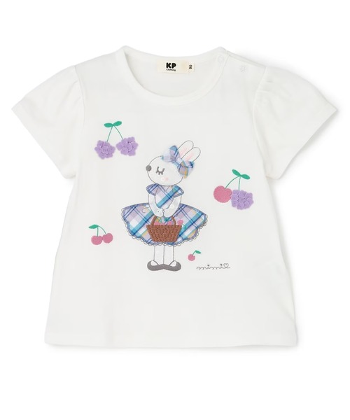 KP tシャツ mimiちゃんアップリケ 半袖Tシャツ キッズ 子供服 女の子