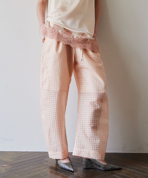 MAISON SPECIAL（メゾンスペシャル） パンツ Sheer Check Easy Pants