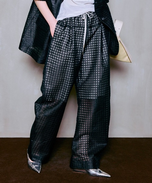 MAISON SPECIAL（メゾンスペシャル） パンツ Sheer Check Easy Pants