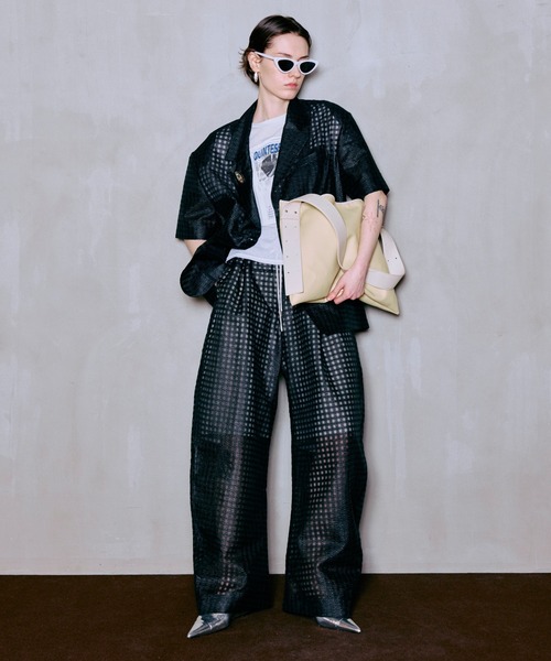 MAISON SPECIAL（メゾンスペシャル） パンツ Sheer Check Easy Pants