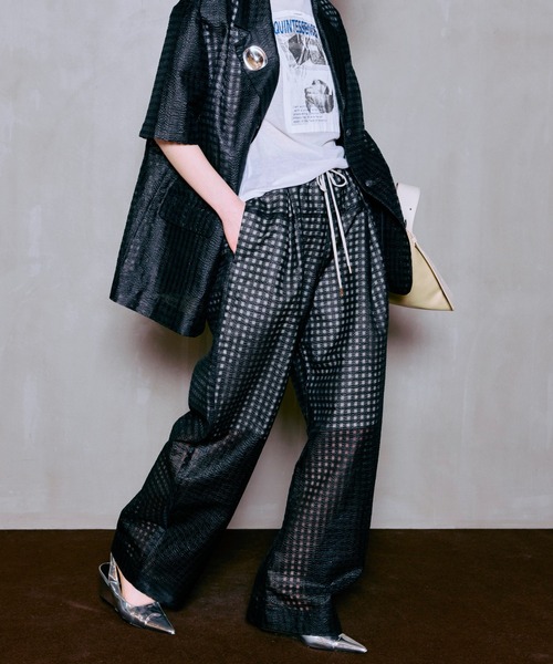 パンツ maison special Roving Check Pants MAISON SPECIAL（メゾンスペシャル） パンツ Sheer Check Easy Pants