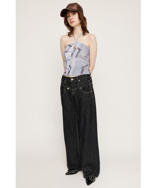 「SLY」 ブーツカットデニムパンツ 0 ブラック レディース