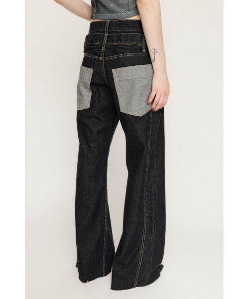 「SLY」 ブーツカットデニムパンツ 0 ブラック レディース