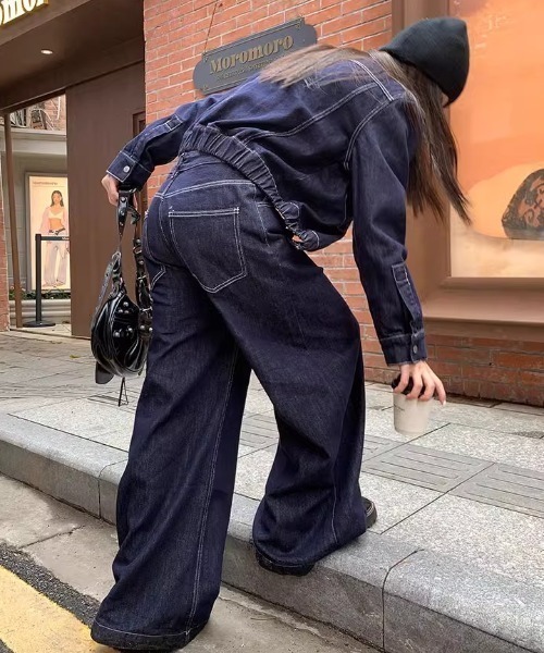 FAVORITO セットアップ デニムショートジャケットパンツセットアップ