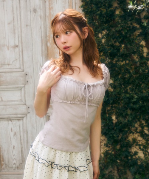 TITTY＆CO.（ティティーアンドコー） tシャツ 半袖 ギャザートップス 