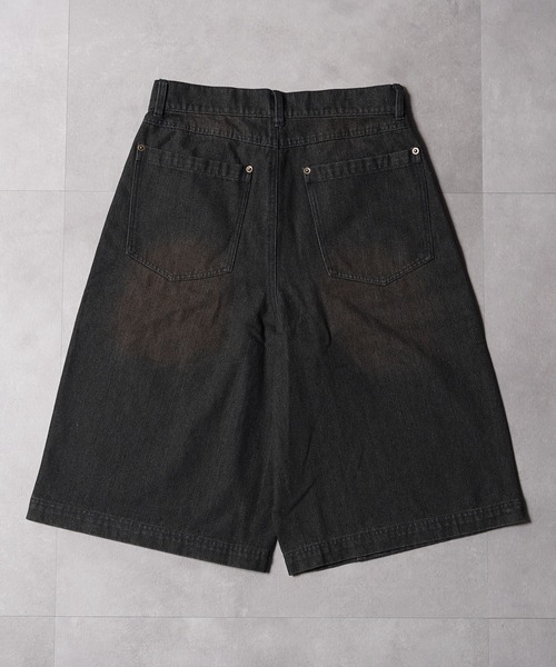 ハーフパンツ ワイドパンツ ジーンズ 12oz デニム ダブルニージョーツ