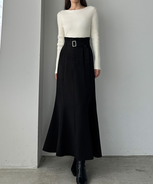 「Louere」 ロングスカート X-LARGE アイボリー レディース_画像3