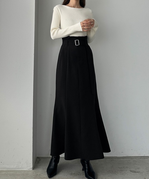 「Louere」 ロングスカート X-LARGE アイボリー レディース_画像4