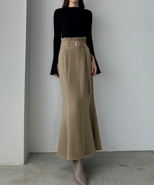 「Louere」 ロングスカート X-LARGE アイボリー レディース_画像8