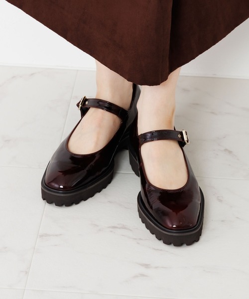 「HIMIKO」 フラットパンプス 25.5cm ブラック レディース_画像2