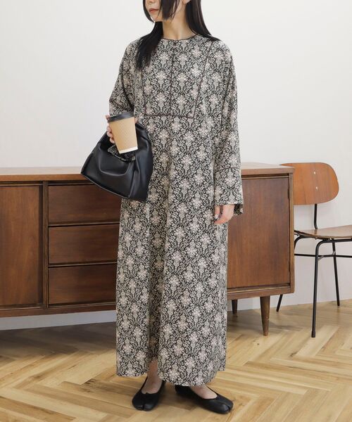 「CRAFT STANDARD BOUTIQUE」 「refined works」長袖ワンピース FREE グレー レディース_画像2