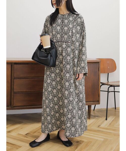 「CRAFT STANDARD BOUTIQUE」 「refined works」長袖ワンピース FREE グレー レディース_画像3