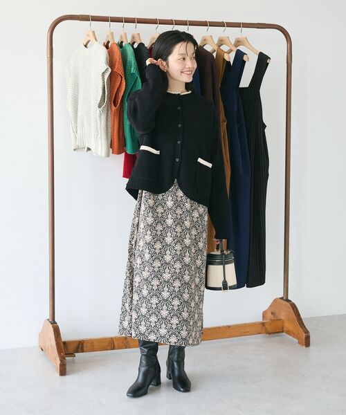 「CRAFT STANDARD BOUTIQUE」 「refined works」長袖ワンピース FREE グレー レディース_画像7