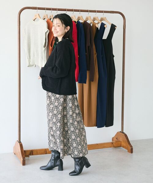 「CRAFT STANDARD BOUTIQUE」 「refined works」長袖ワンピース FREE グレー レディース_画像8
