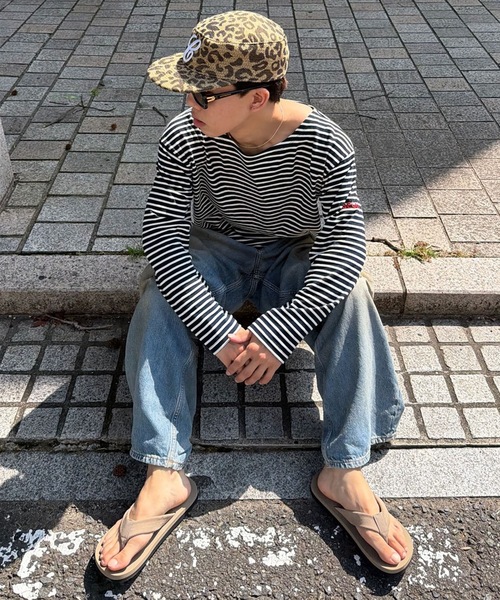 tシャツ 「ユニセックス」バックネックブランドタグボーダーロンT メンズ レディース | SELAN | 13