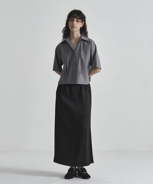 ブラウス シャツ 「THE TOKYO/ザトウキョウ」Back Pleat Skipper Shirt/バックプリーツスキッパーシャツの画像