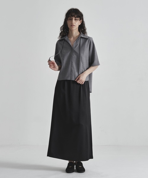 ブラウス シャツ 「THE TOKYO/ザトウキョウ」Back Pleat Skipper Shirt/バックプリーツスキッパーシャツの画像
